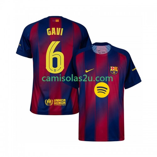 Camisolas de futebol FC Barcelona Gavi 6 Champions League Equipamento Principal 2025/26 Manga Curta Camisolas de futebol FC Barcelona Gavi 6 Champions League Equipamento Principal 2025/26 Manga Curta